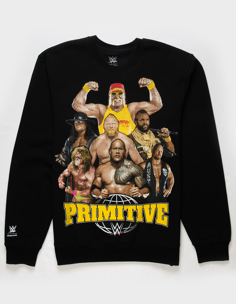 PRIMITIVE x WWE Mania Mens Crewneck Sweatshirt image number 0