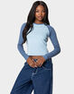 EDIKTED Raya Long Sleeve Tee image number 1