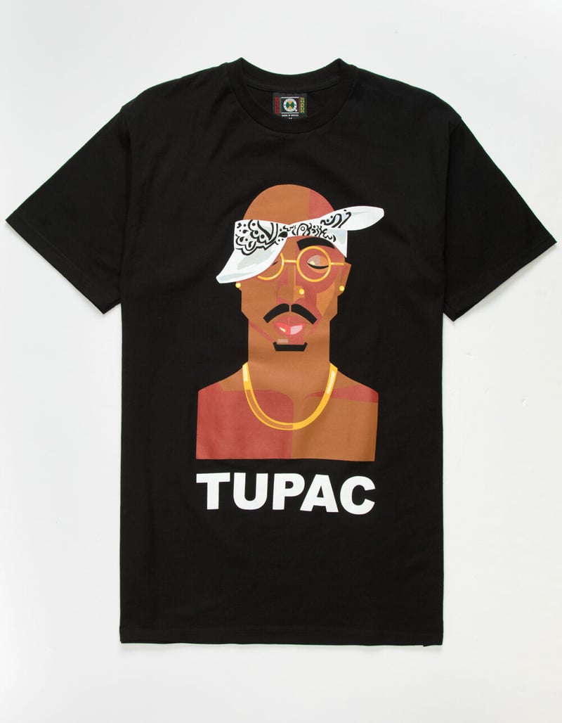 CROSS COLOURS 2Pac Pop Art Mens Black T-Shirt image number 0