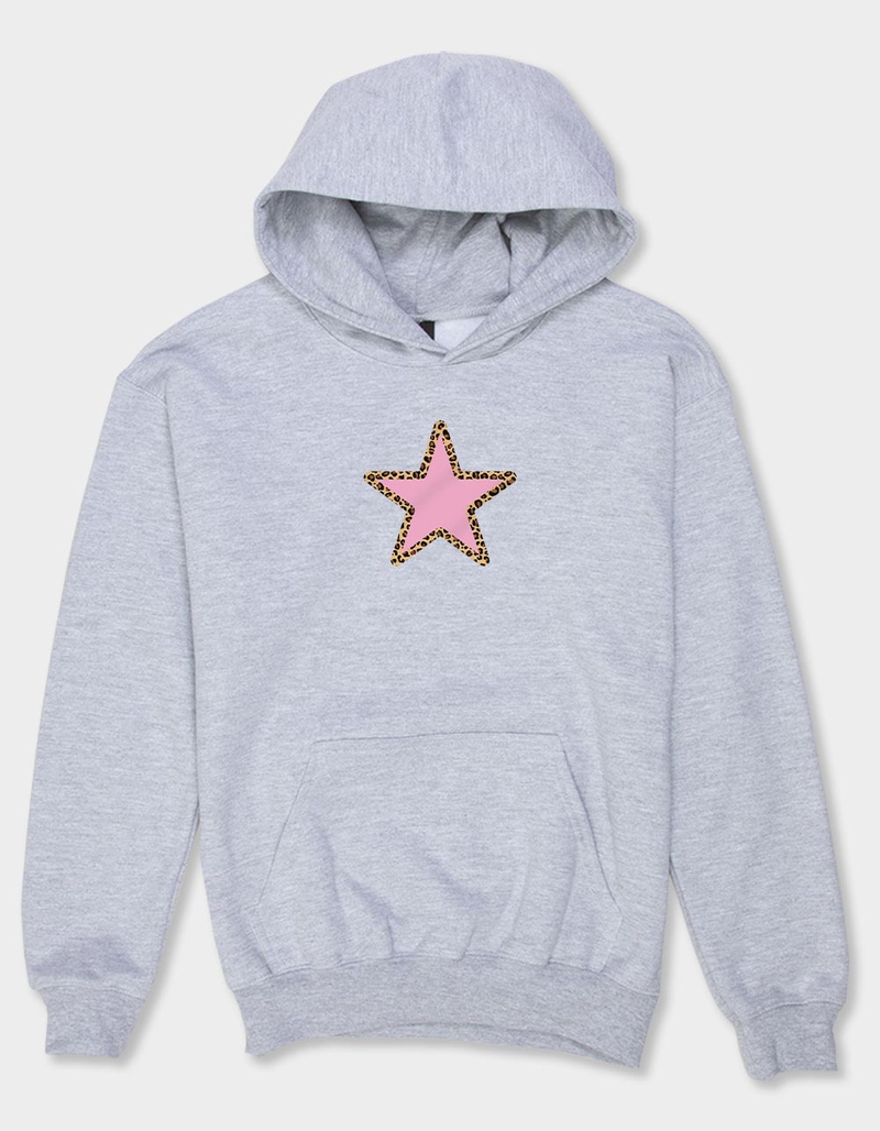 STAR Pink Cheetah Unisex Kids Hoodie image number 0