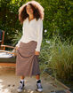 RSQ Womens Low Rise Ditsy Midi Skirt image number 1
