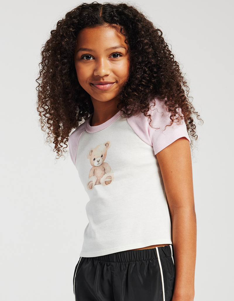 FULL TILT Bear Girls Raglan Tee image number 2