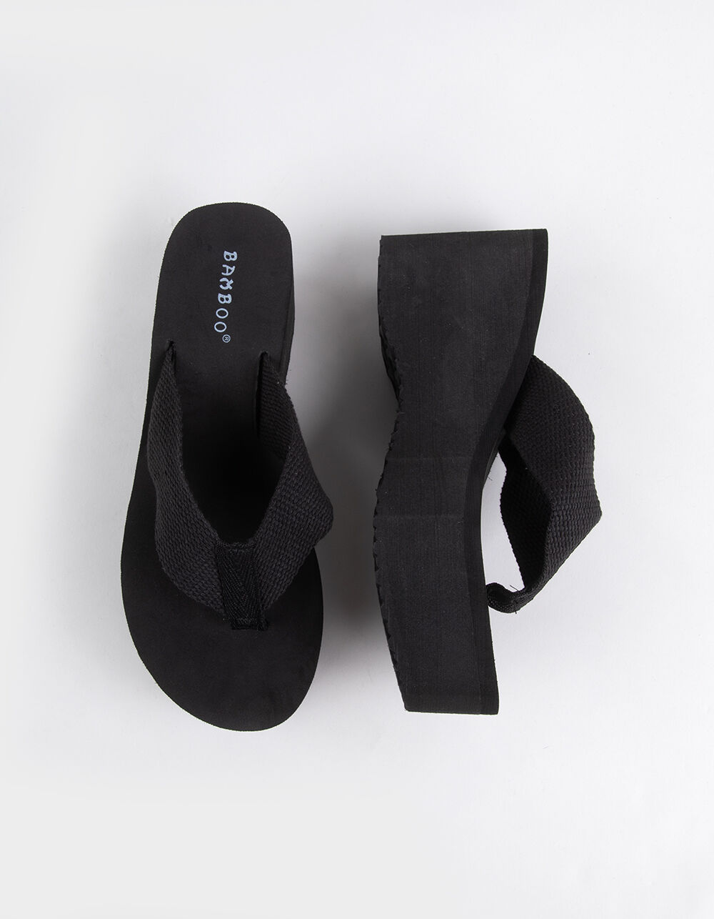 BAMBOO Poolside Womens Platform Sandals - BLACK | Tillys