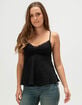 MADDEN GIRL Womens Lace Babydoll Top image number 1