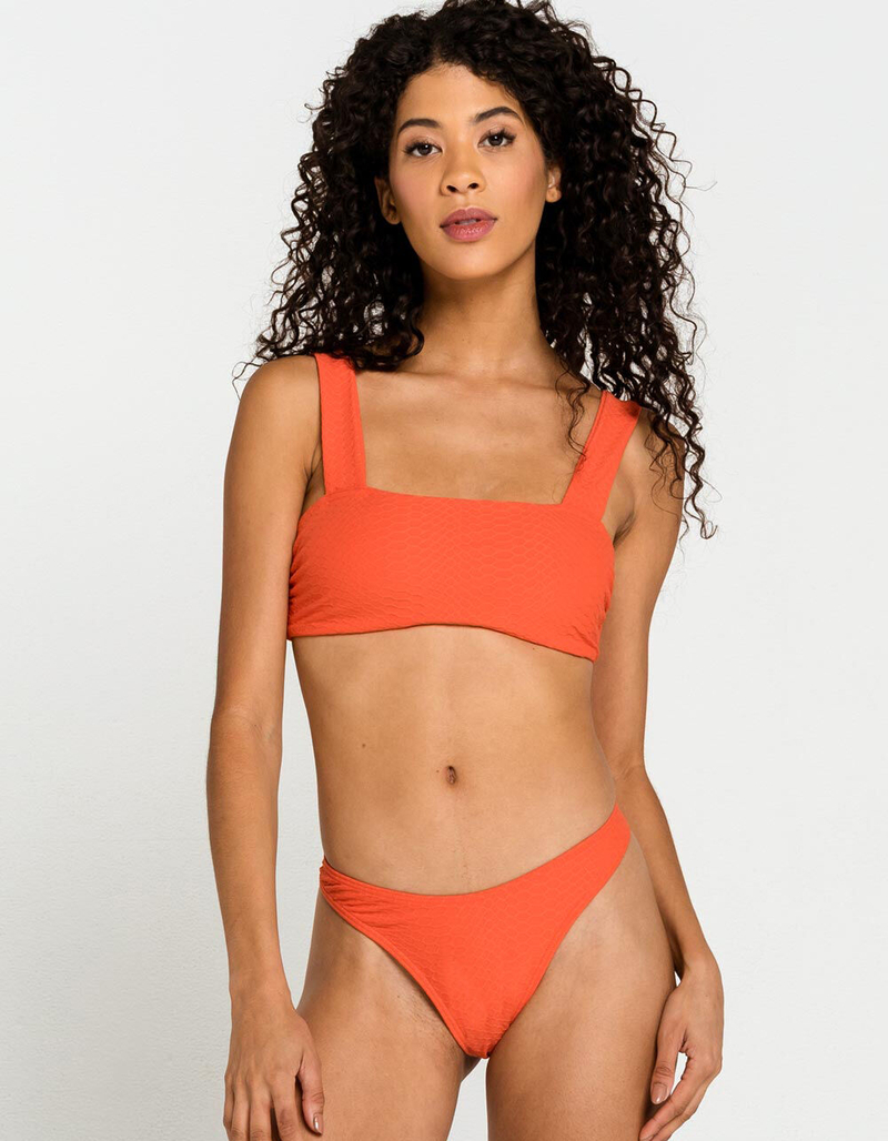 DAMSEL Honeycomb High Leg Bikini Bottoms image number 0