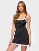 EDIKTED Liel Contrast Lace Pinstripe Mini Dress image number 2