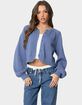 EDIKTED Sammi Puff Sleeve Knit Cardigan image number 1