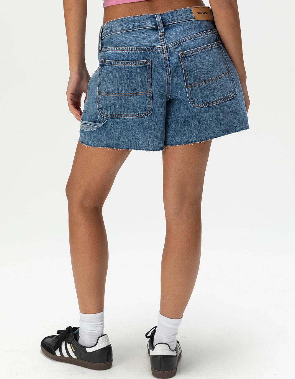RSQ Womens Low Rise Baggy Carpenter Shorts - MEDIUM WASH | Tillys