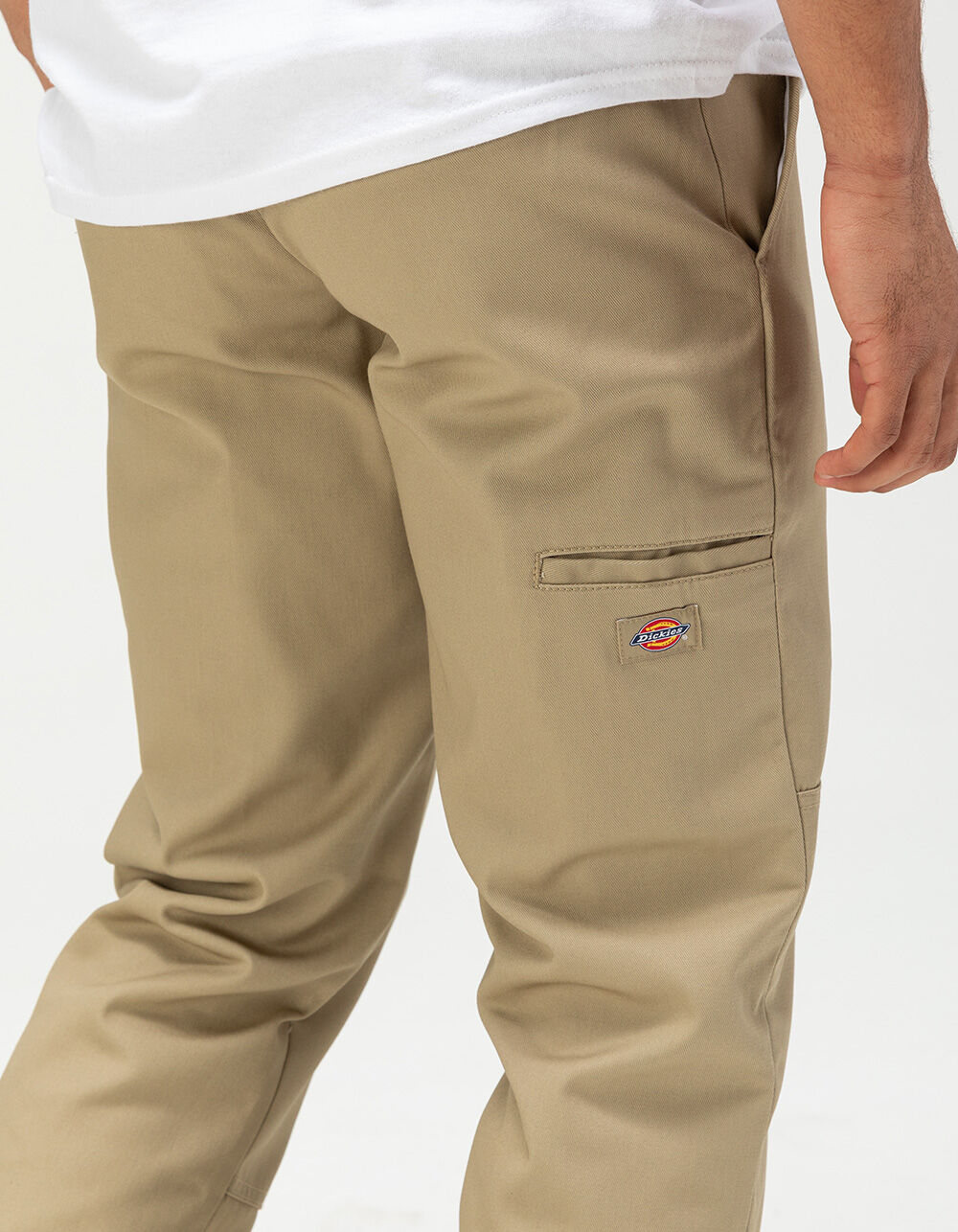 DICKIES Double Knee Slim Straight Mens Pants - KHAKI | Tillys