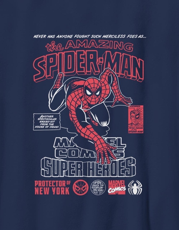 SPIDER-MAN Comics Outline Unisex Kids Tee Alternative Image