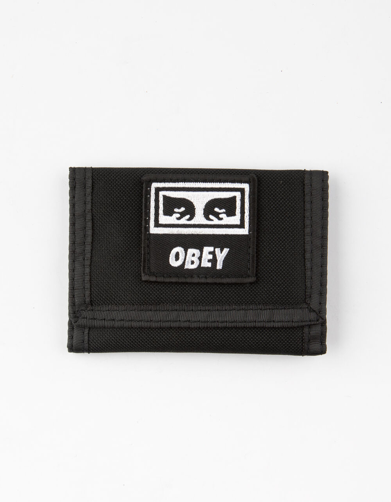 OBEY Takeover Black Trifold Wallet image number 0