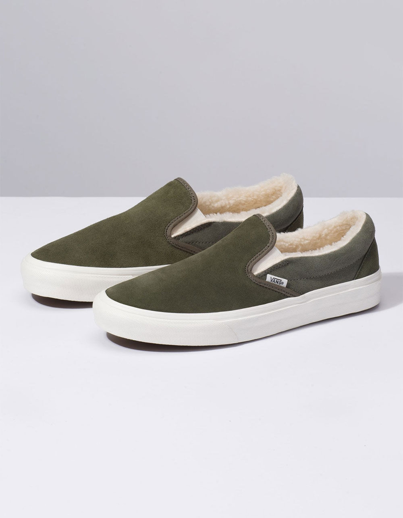 VANS Suede & Sherpa Classic Slip-On Shoes image number 1