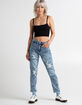 TINSELTOWN Womens Yin And Yang Mom Jeans image number 6