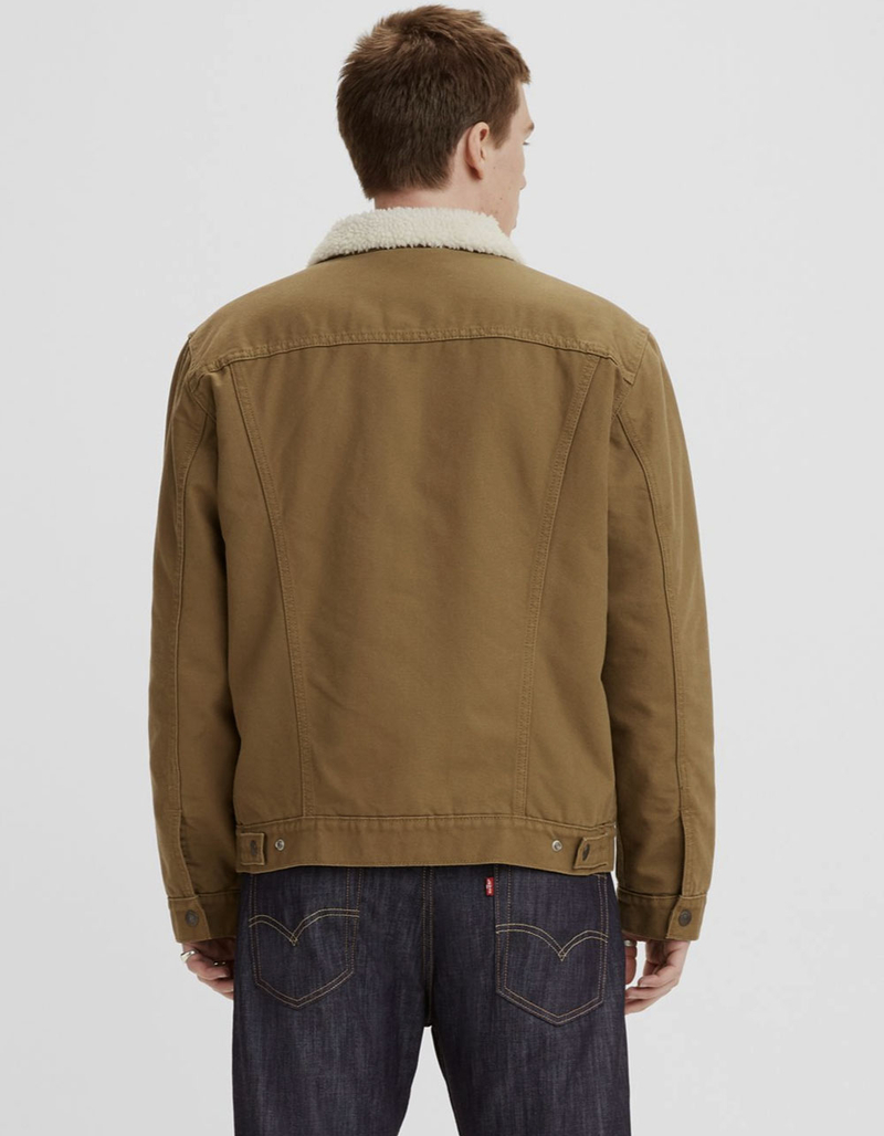 LEVI'S Canvas Type III Mens Sherpa Trucker Jacket TAN Tillys