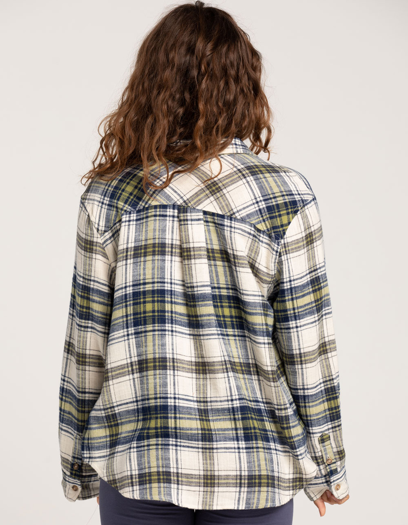 LOVE TREE Plaid Womens Boyfriend Flannel image number 2