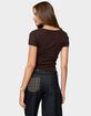 EDIKTED Theresa V-Neck Knit Top image number 3