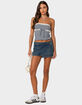 EDIKTED Striped Eyelet Trim Tube Top image number 5