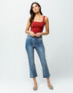SKY AND SPARROW Seamed Crop Womens Flare Jeans image number 4
