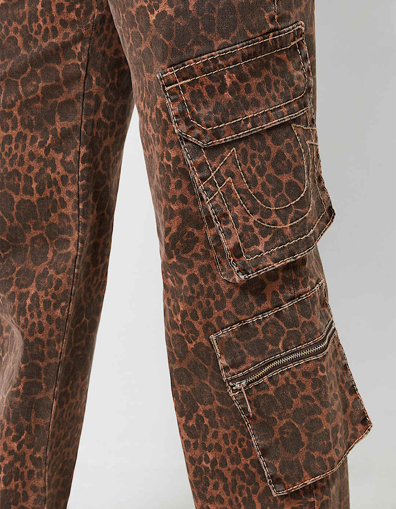 TRUE RELIGION Bobbi Big T Womens Leopard Print Cargo Jeans image number 4