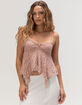 FULL TILT Lace Hanky Hem Womens Cami image number 1