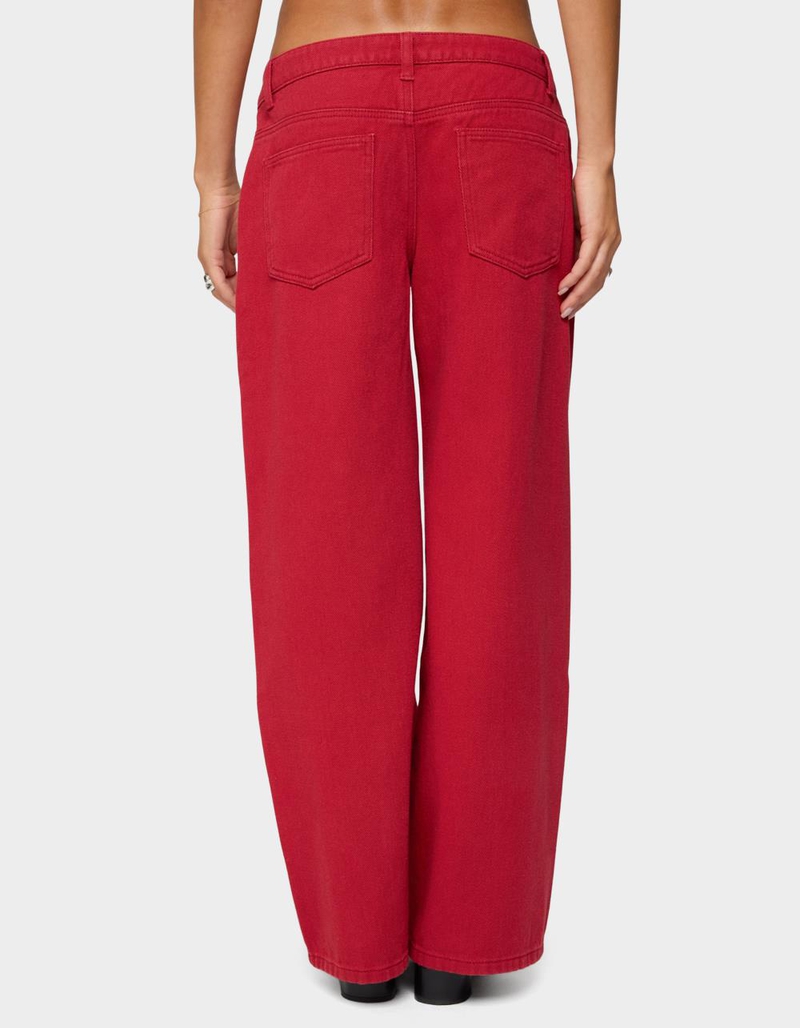 EDIKTED Petite Roman Low Rise Slouchy Jeans image number 2