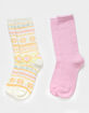 FULL TILT Cozy Fair Isle Bright 2 Pack Womens Socks image number 1