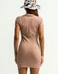 FULL TILT Johnny Collar Brown Bodycon Dress image number 3