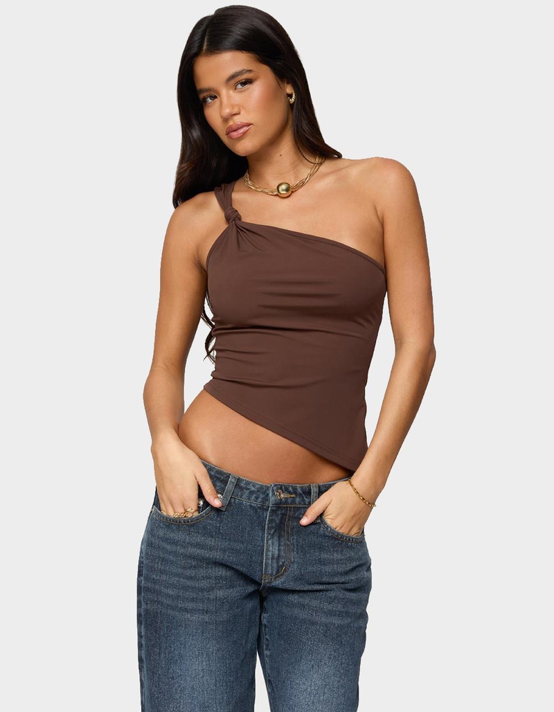 EDIKTED Knotted One Shoulder Asymmetric Top image number 0