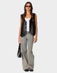 EDIKTED Kara Faux Leather Lace Up Vest image number 2