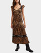FREE PEOPLE Foolish Heart Leopard Print Midi Dress image number 1