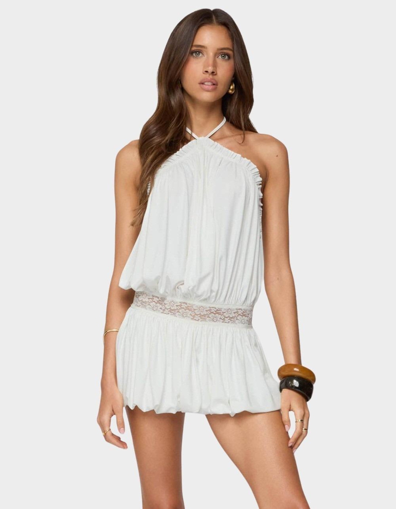 EDIKTED Aida Backless Bubble Mini Dress image number 0