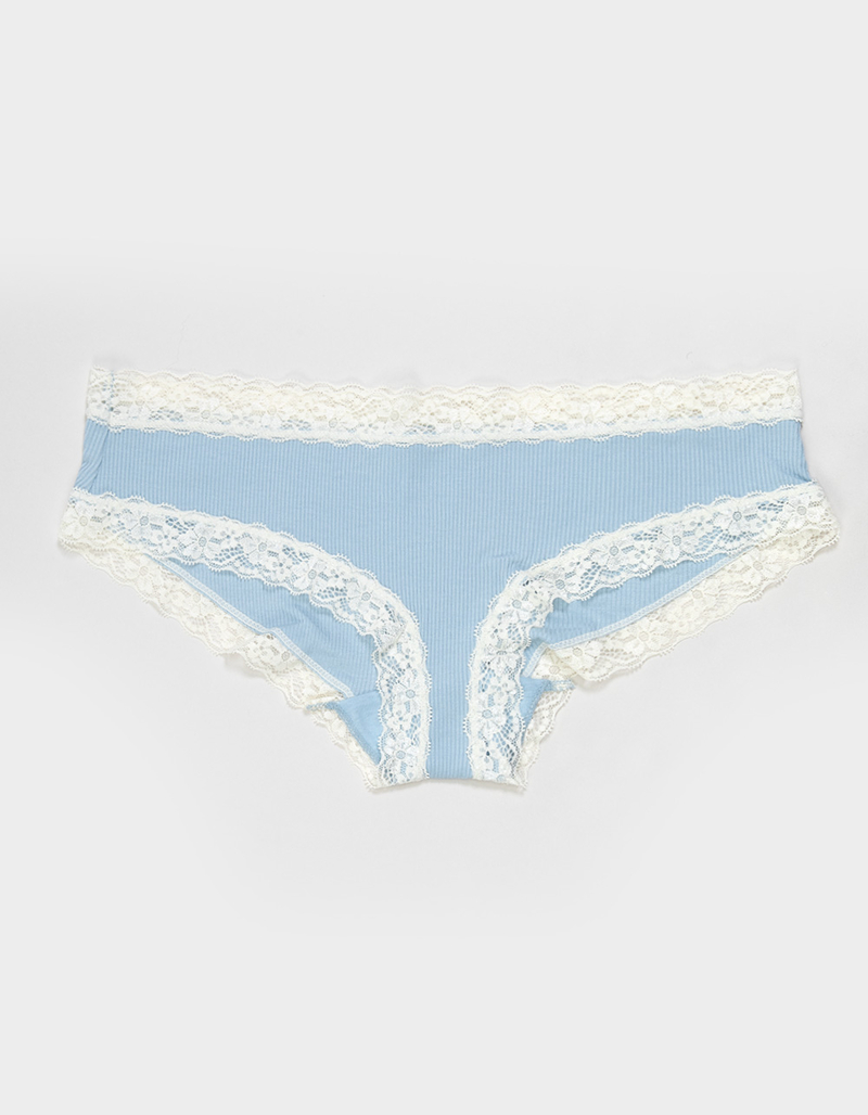 FULL TILT Rib Lace Trim Cheeky Panties image number 0