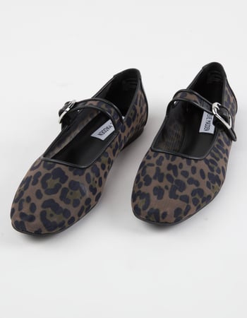 STEVE MADDEN Arlow Leopard Womens Mesh Ballet Flats Alternative Image