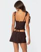 EDIKTED Colleen Ruffled Pinstripe Corset image number 5