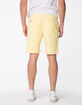 RSQ Mid Length Mens Light Yellow Chino Shorts image number 4