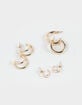FULL TILT 3 Pack Double Row Hoop Earrings image number 1