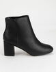 DELICIOUS Clean Ankle Stacked Black Womens Boots image number 2
