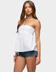 EDIKTED Linen Look Strapless Babydoll Top image number 2
