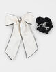 FULL TILT 2 Pack Contrast Stitching Bow Hair Clip & Scrunchie image number 1