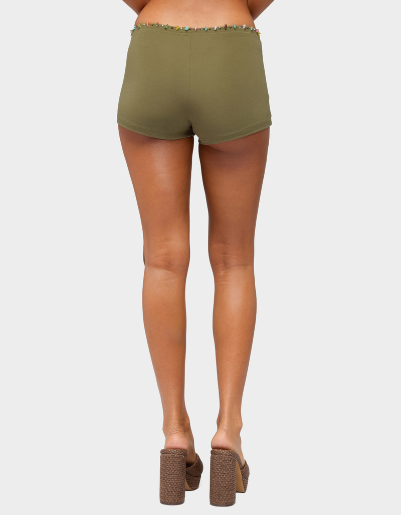 EDIKTED Monroah Bead Low Rise Shorts image number 2