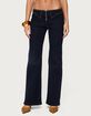 EDIKTED Carys Studded Low Rise Flared Jeans image number 1