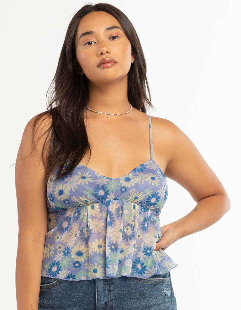 RSQ Womens Daisy Mesh Cami  image number 0