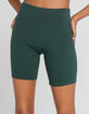 FULL TILT High Waist Womens Dark Green Biker Shorts image number 3