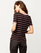 VANS Evermore Stripe Womens Ringer Tee image number 3