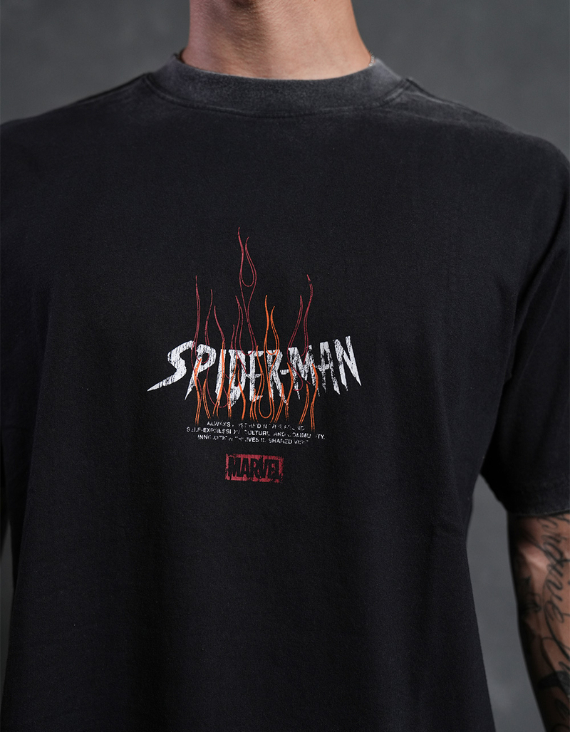 CVLA x Marvel Spider-Man Flames Mens Boxy Tee image number 5