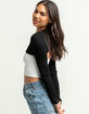 RSQ Pullover Womens Black Sweater Shrug image number 3