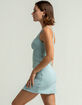 SKY AND SPARROW Emma Light Blue Slip Dress image number 2
