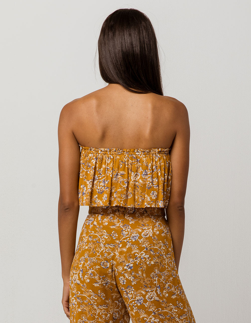 CHANCE Floral Flounce Womens Tube Top And Pants Set image number 2