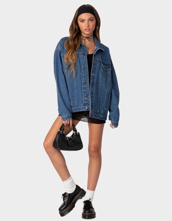 EDIKTED Dalia Oversized Denim Jacket Alternative Image