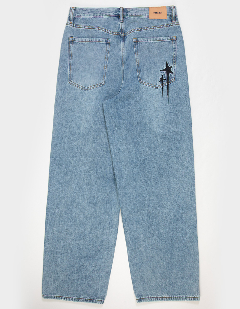 RSQ Mens Extra Baggy Embroidered Jeans image number 1